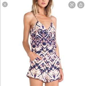 PARKER Tie Dye Silk Romper Small
